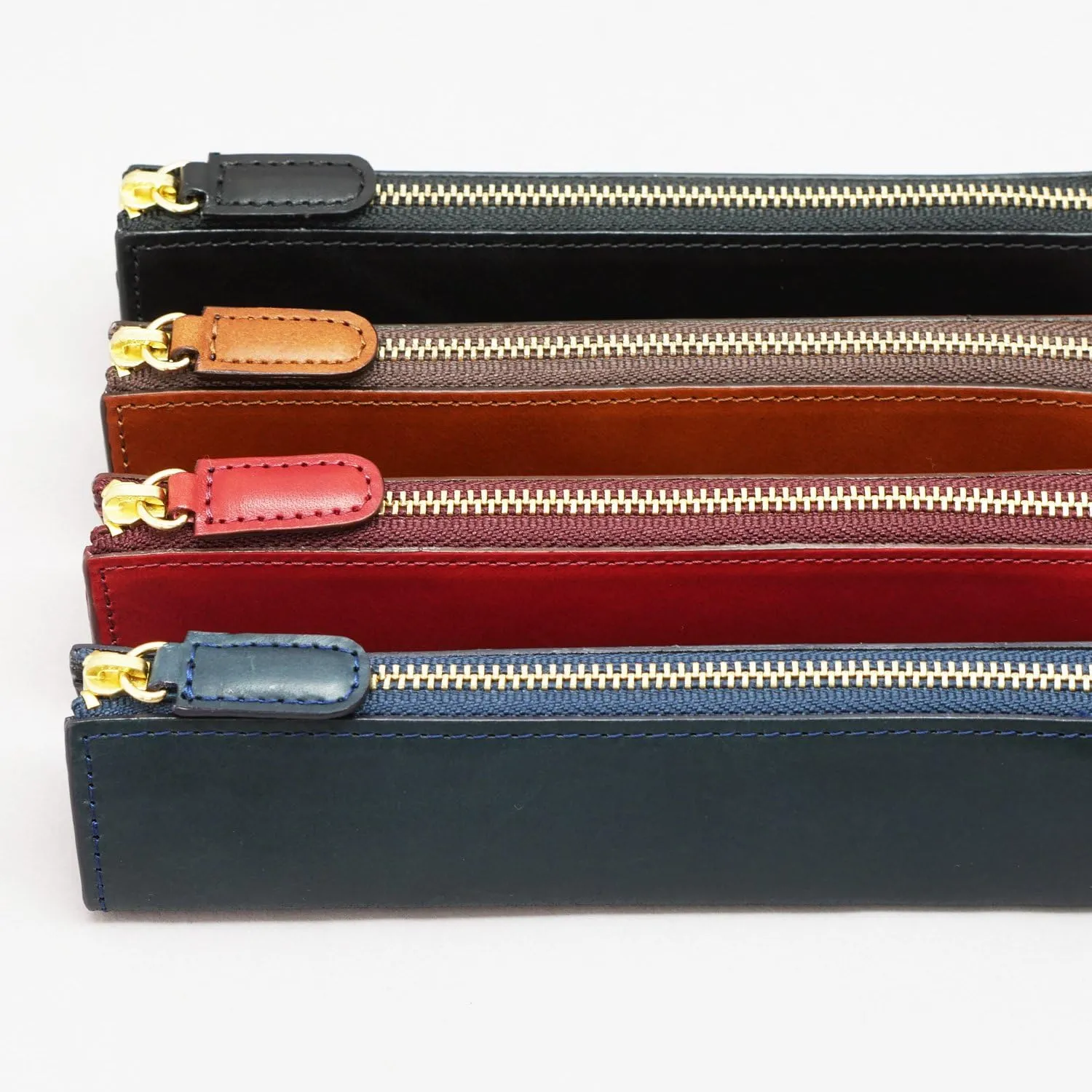 Slip-On Rio Zipper Pen Case Series (5 Sizes) Leather