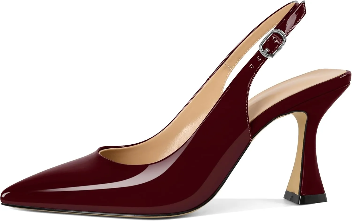 Soireelady Women's Slingback Heels Pointed Toe High Heel Stiletto Heels Fashion Dress Shoes 3.5 Inch