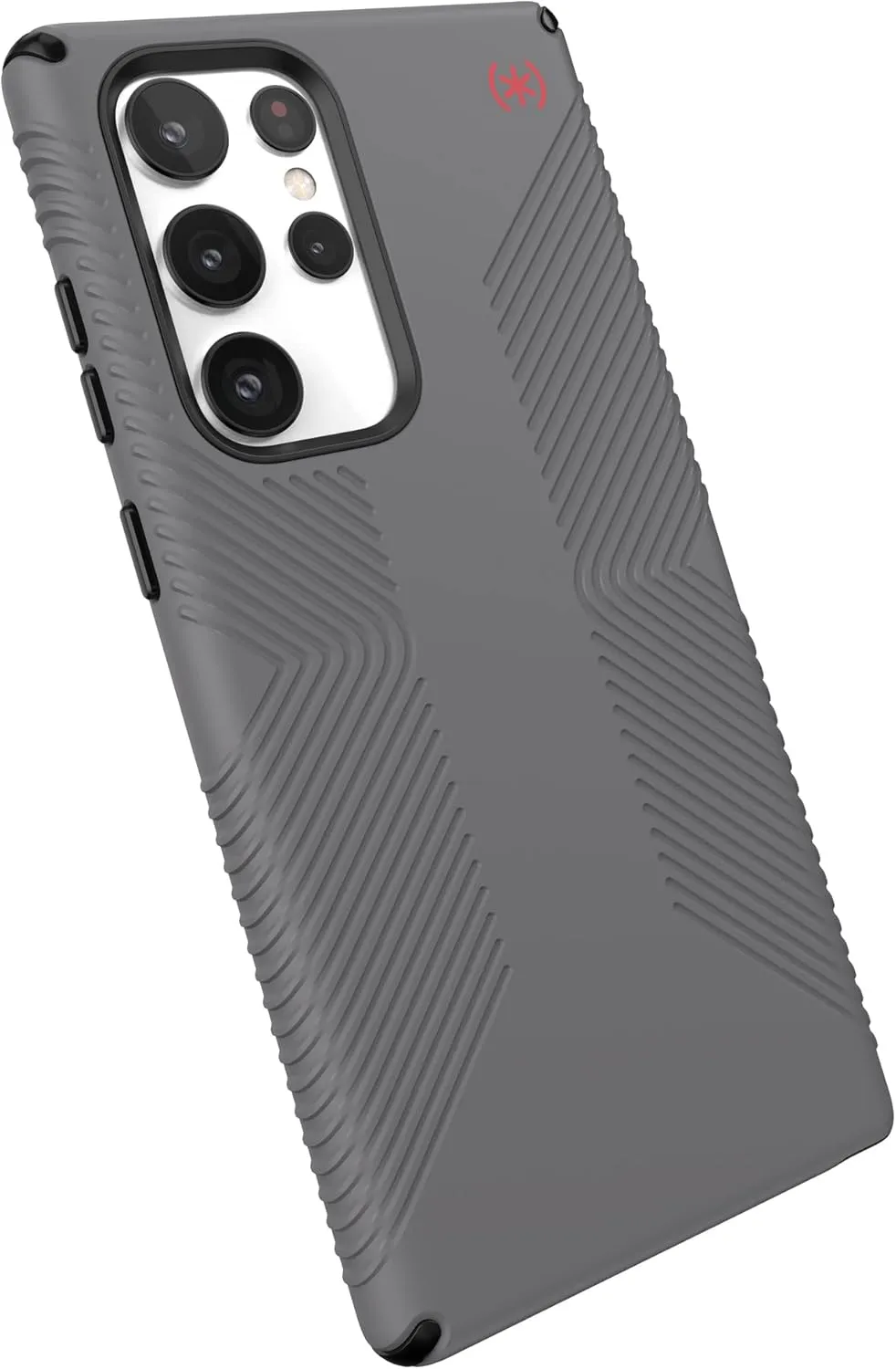 Speck Black Samsung Galaxy S22 Ultra Case - Drop Protection, Extra Grip, Scratch Resistant & Shock-Absorbent Case for Galaxy S22 Ultra - Slim, Grip Case - Graphite Grey, Black, Bold Red Presidio2