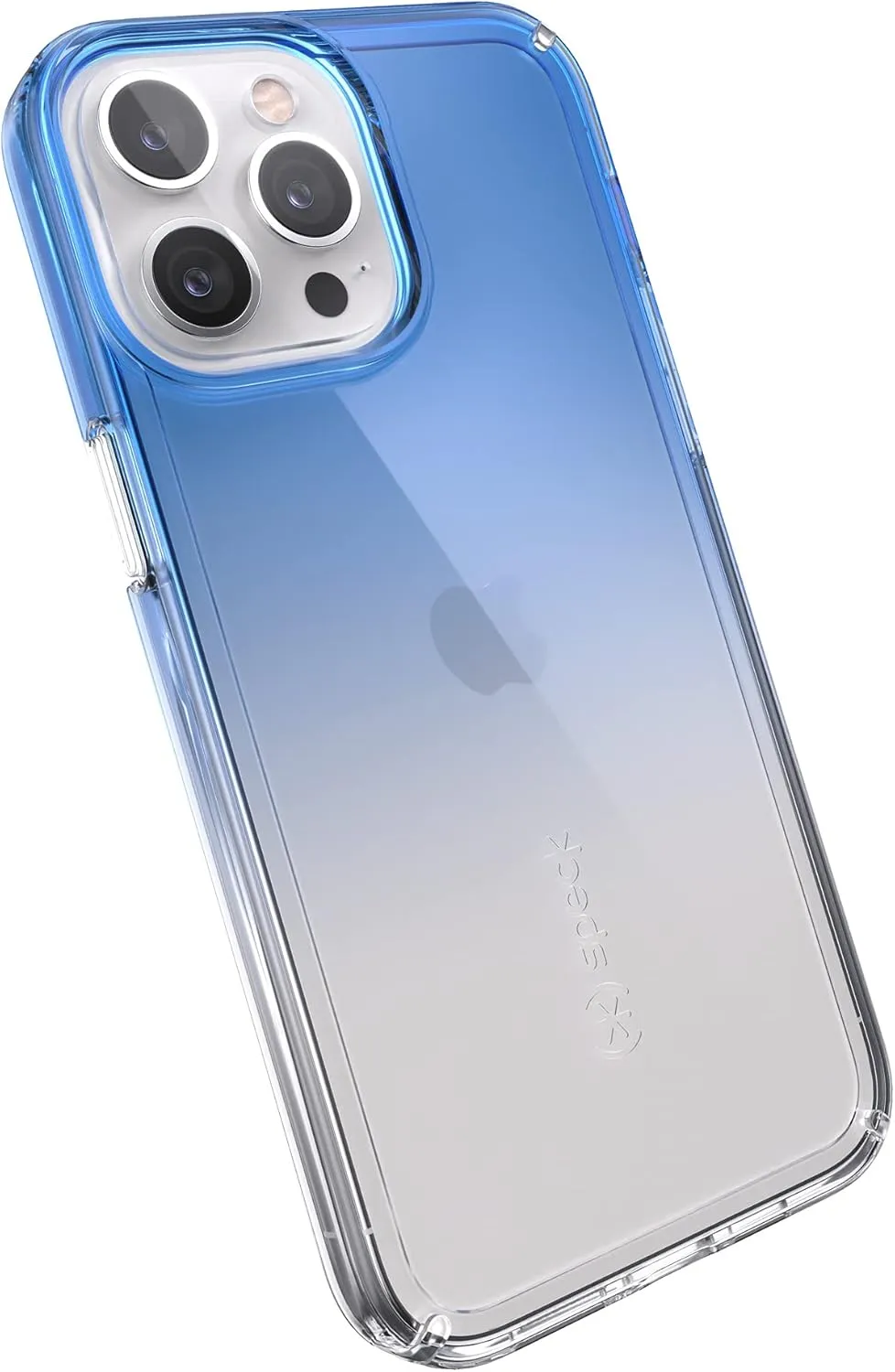 Speck Clear iPhone 13 Pro Max Case - Slim, Drop Protection - for iPhone 13 Pro Max & iPhone 12 Pro Max - Scratch Resistant, Anti-Yellowing, Anti-Fade 6.7 Inch Phone Case - GemShell Kyanite Blue/Clear