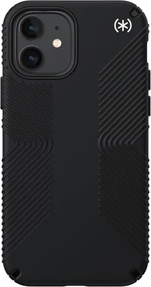 Speck iPhone 12 Case - Drop Protection Fits iPhone 12 Pro & iPhone 12 Phones - Scratch Resistant, Slim Design with Added Grip & Soft Touch Coating - Black, White Presido2