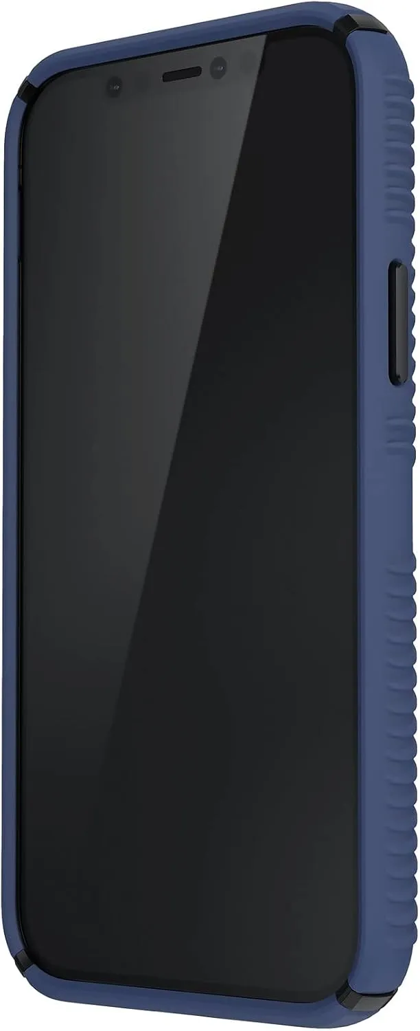 Speck iPhone 12 Case - Drop Protection Fits iPhone 12 Pro & iPhone 12 Phones - Scratch Resistant, Slim Design with Added Grip & Soft Touch Coating - Coastal Blue, Black, Storm Blue Presido2