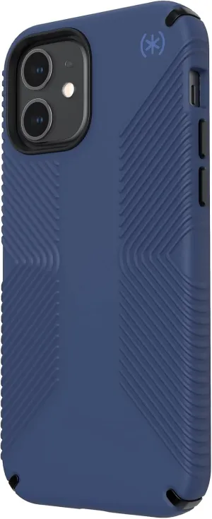 Speck iPhone 12 Case - Drop Protection Fits iPhone 12 Pro & iPhone 12 Phones - Scratch Resistant, Slim Design with Added Grip & Soft Touch Coating - Coastal Blue, Black, Storm Blue Presido2