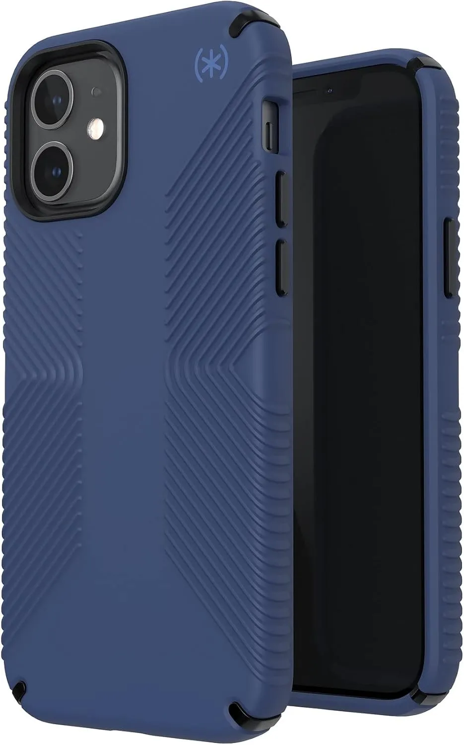 Speck iPhone 12 Case - Drop Protection Fits iPhone 12 Pro & iPhone 12 Phones - Scratch Resistant, Slim Design with Added Grip & Soft Touch Coating - Coastal Blue, Black, Storm Blue Presido2