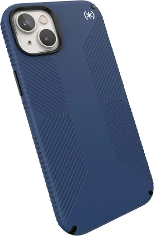 Speck iPhone 14 Plus Case - Drop Protection, Scratch Resistant, Dual Layer Slim Phone Case for 6.7 Inch iPhones 14 Plus - Built for MagSafe - Presidio2 Grip - Coastal Blue/Black/White