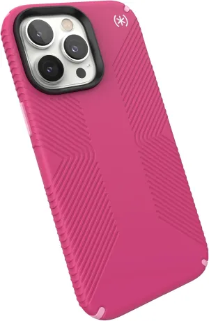 Speck iPhone 14 Pro Max Case - Drop Protection, Scratch Resistant, Dual Layer Slim Phone Case for 6.7 Inch iPhones 14 Pro Max - Built for MagSafe - Presidio2 Grip - Digital Pink/Blossom Pink/White