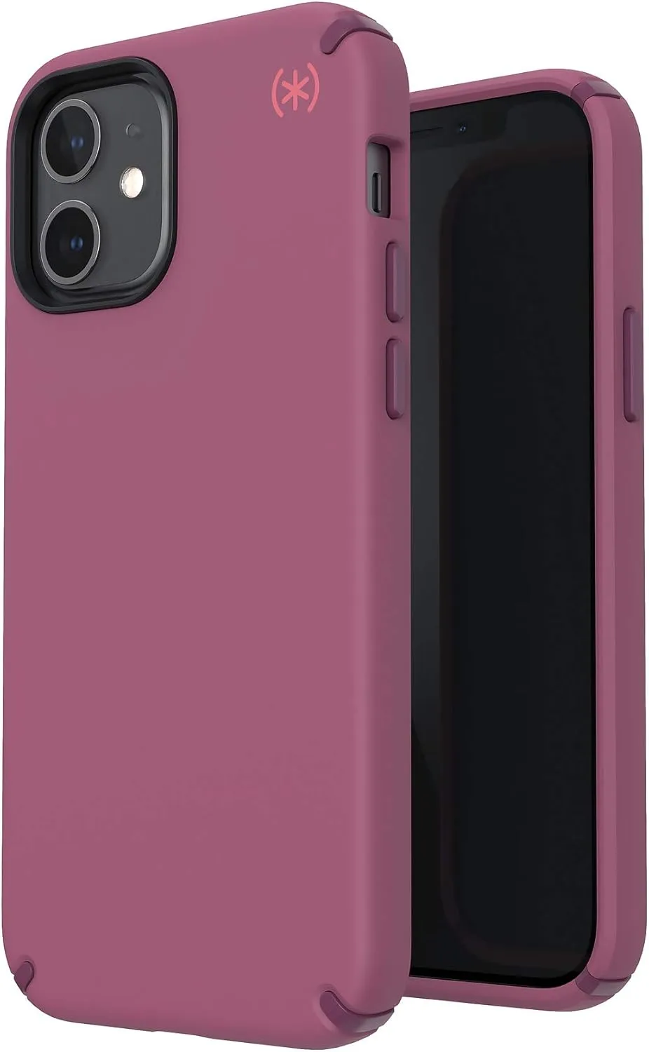 Speck Products Presidio2 PRO iPhone 12, iPhone 12 Pro Case, Lush Burgundy/Azalea Burgundy/Royal Pink