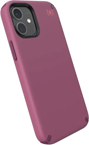 Speck Products Presidio2 PRO iPhone 12 Mini Case, Heavy Duty Protection, Lush Burgundy/Azalea Burgundy/Royal Pink