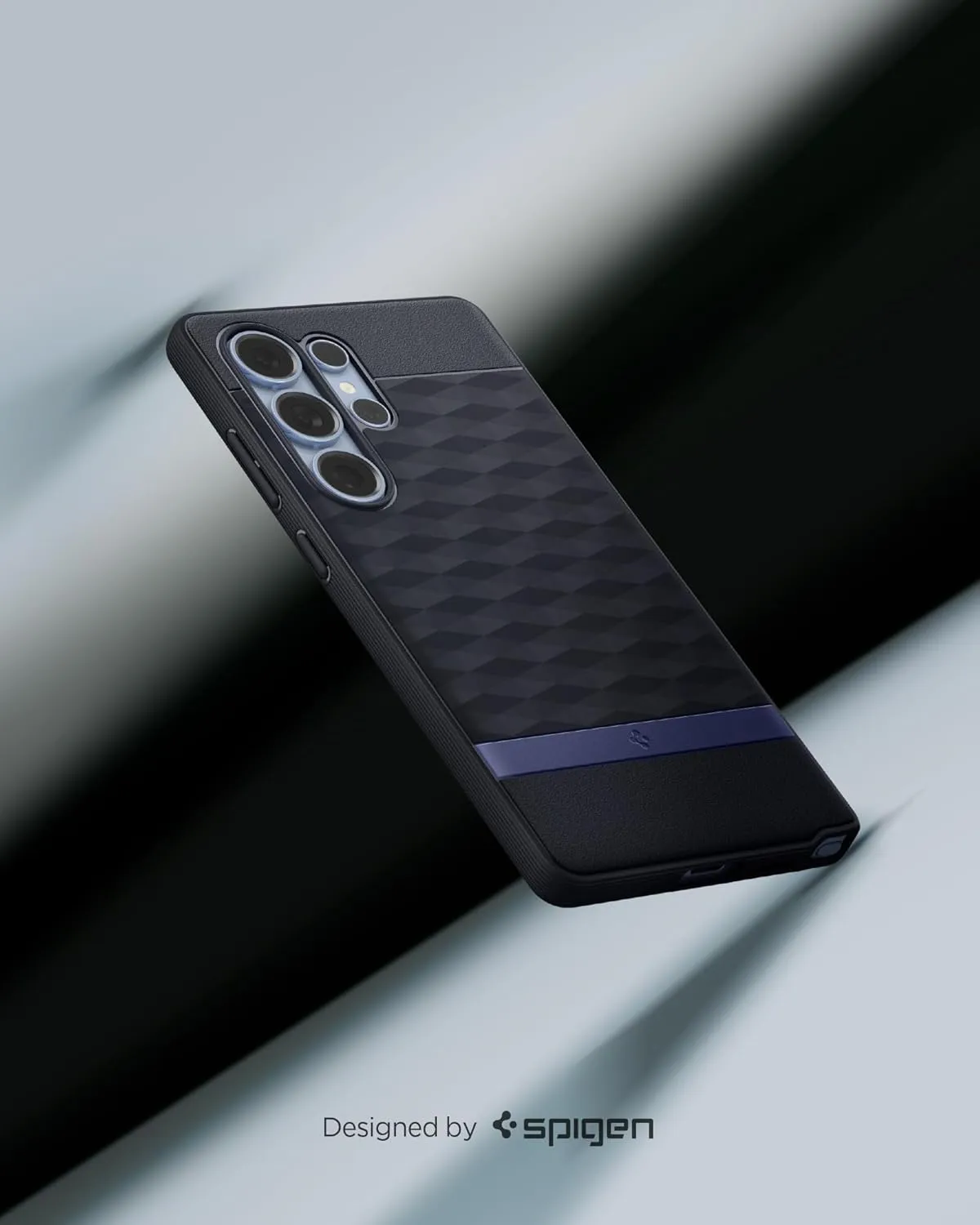 Spigen Parallax MagFit Designed for Galaxy S25 Ultra Case [Fast Wireless Charging/Magnet for Galaxy] (2025) - Navy Violet