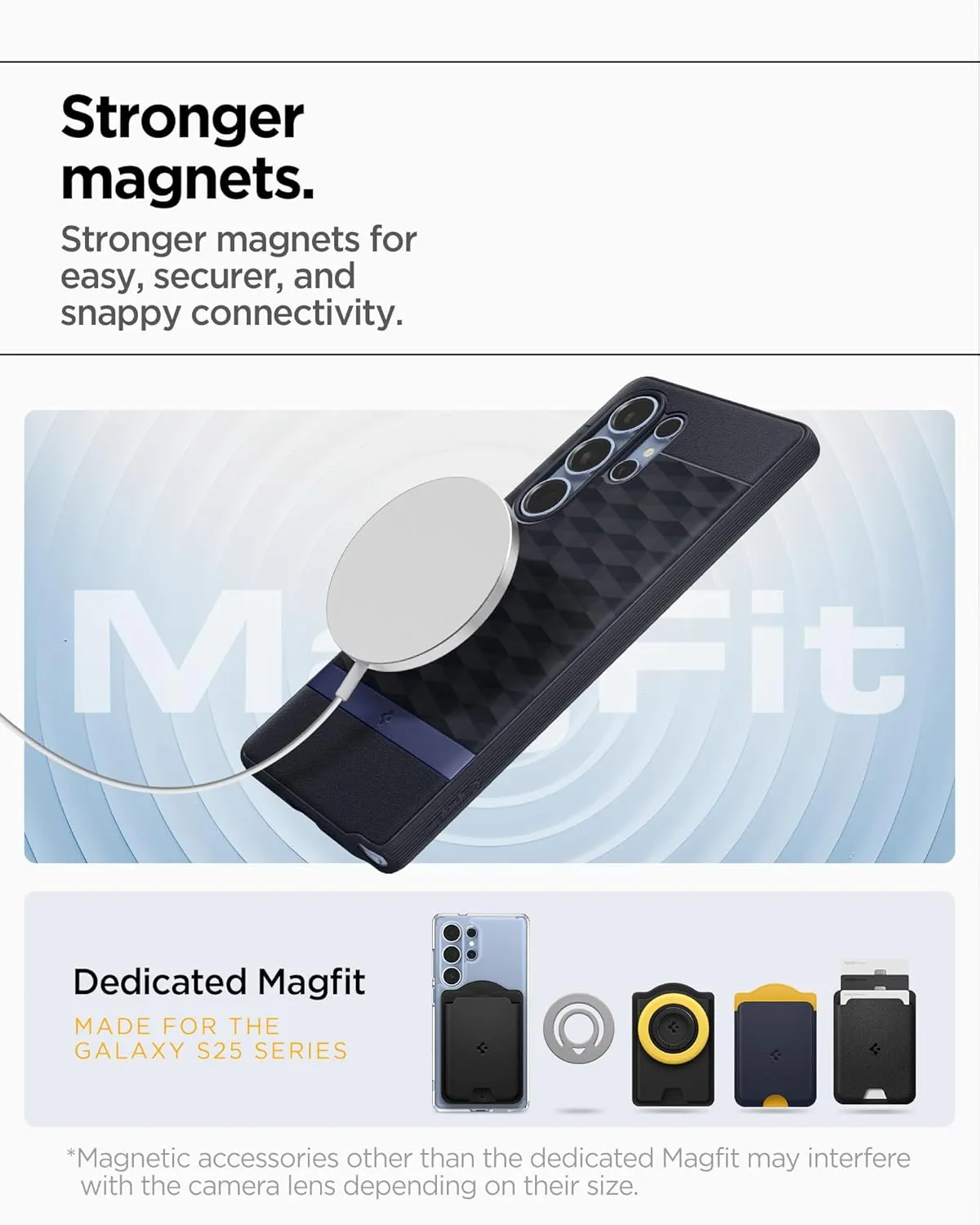 Spigen Parallax MagFit Designed for Galaxy S25 Ultra Case [Fast Wireless Charging/Magnet for Galaxy] (2025) - Navy Violet