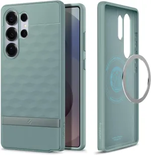 Spigen Parallax MagFit Designed for Galaxy S25 Ultra Case [Fast Wireless Charging/Magnet for Galaxy] (2025) - Sage Green