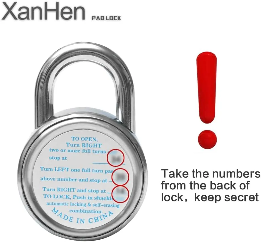Standard Dial Combination Lock,Red Turnplate, Preset Three Digit Combination Lock for Keyless Convenience Ideal for School Gym Sports Locker Case Toolbox pack of 12