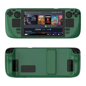 Steam Deck Case,Steam Deck OLED Case,Kickstand Protective Case for Steam Deck/Steam Deck OLED, Steam Deck Accessories That are to Drops, Scratches, dust, and Fingerprints-(Green)