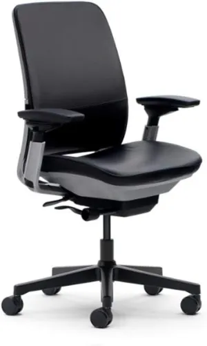 Steelcase Amia Black Leather Chair