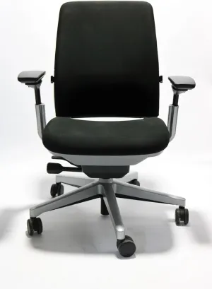 Steelcase Amia Chair (Renewed) (Black Fabric)