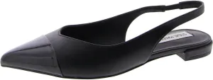 Steve Madden Womens Care Faux Leather Pointed Toe Slingbacks