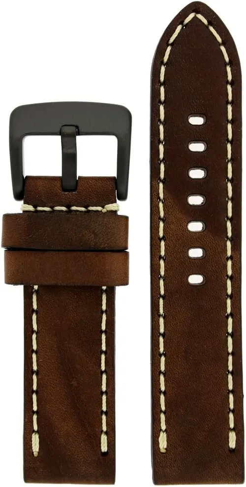 Tech Swiss LEA1558-24 Calfskin Brown Leather Extra Thick 24mm