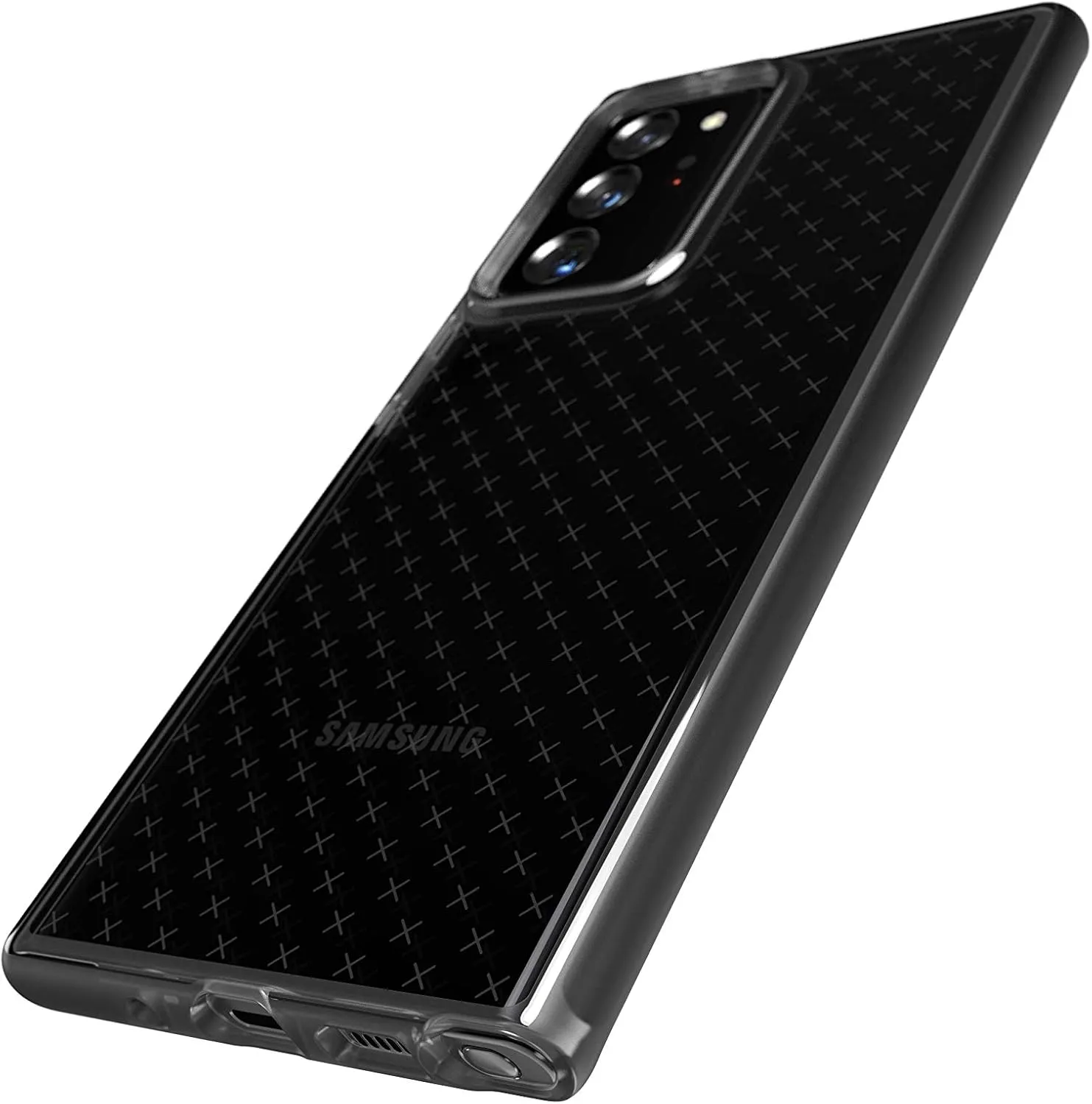 tech21 Evo Check for Samsung Galaxy Note20 Ultra 5G Phone Case - Hygienically Clean Germ Fighting Antimicrobial Properties with 12ft Drop Protection, Black/Smokey