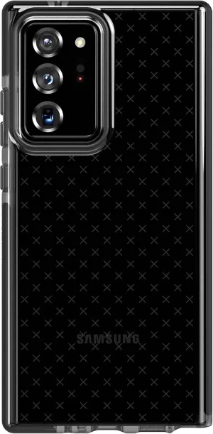 tech21 Evo Check for Samsung Galaxy Note20 Ultra 5G Phone Case - Hygienically Clean Germ Fighting Antimicrobial Properties with 12ft Drop Protection, Black/Smokey