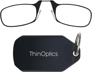 ThinOptics Keychain Case and Readers Rectangular Reading Glasses