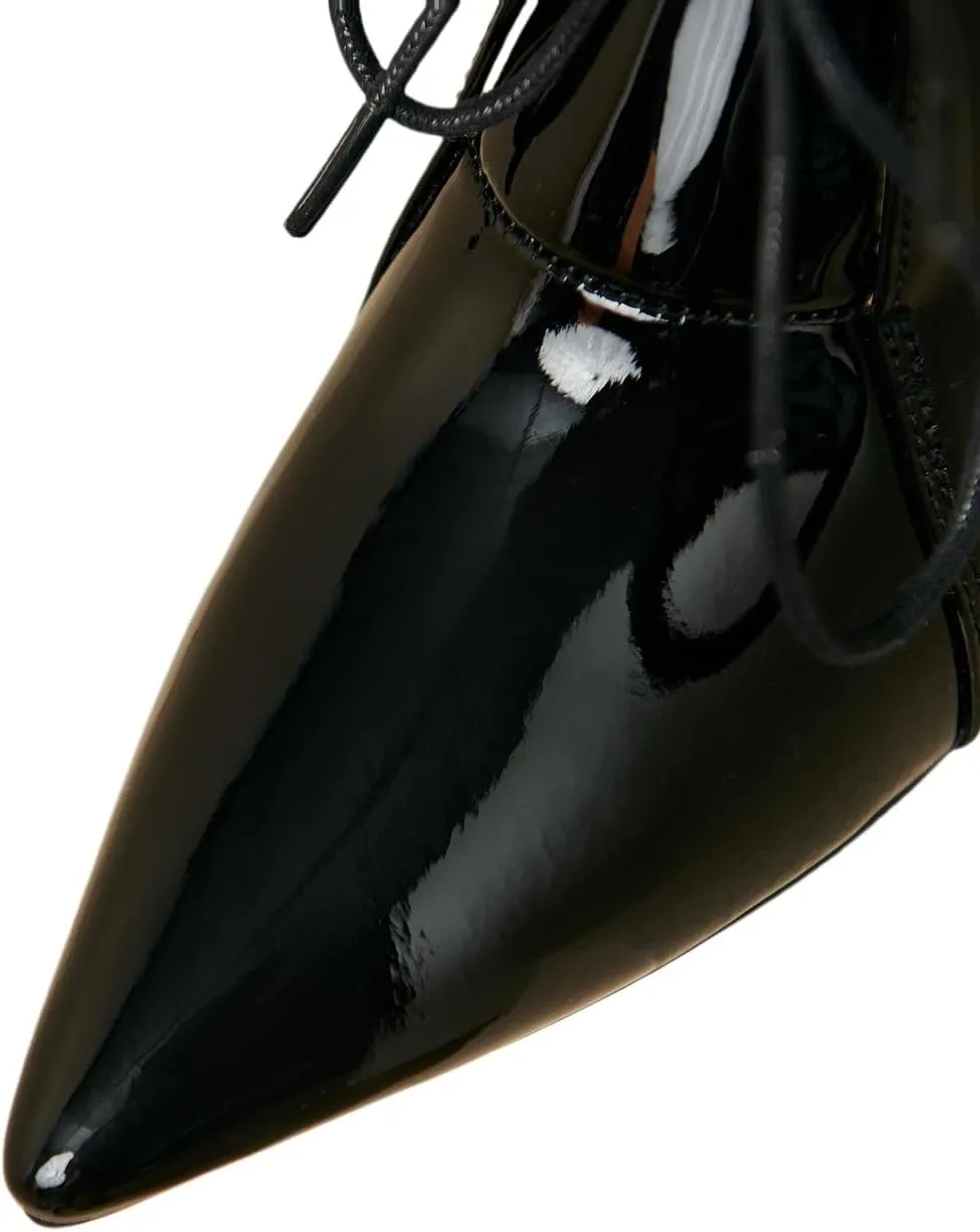 TinaCus Glossy Patent Leather Handmade Selftie Stiletto High Heels Women's Pointed Toe Pumps Shoes