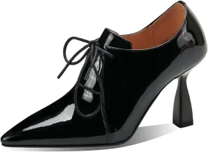 TinaCus Glossy Patent Leather Handmade Selftie Stiletto High Heels Women's Pointed Toe Pumps Shoes