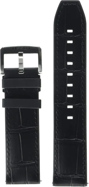 Tissot T852046761 22mm Lug Black Leather Strap