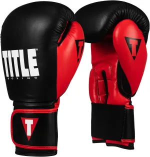 Title Boxing Dynamic Strike Heavy Bag Gloves, Black/Red, 12 oz