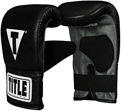 Title Boxing Pro Leather Bag Mitts 3.0, Black, Large