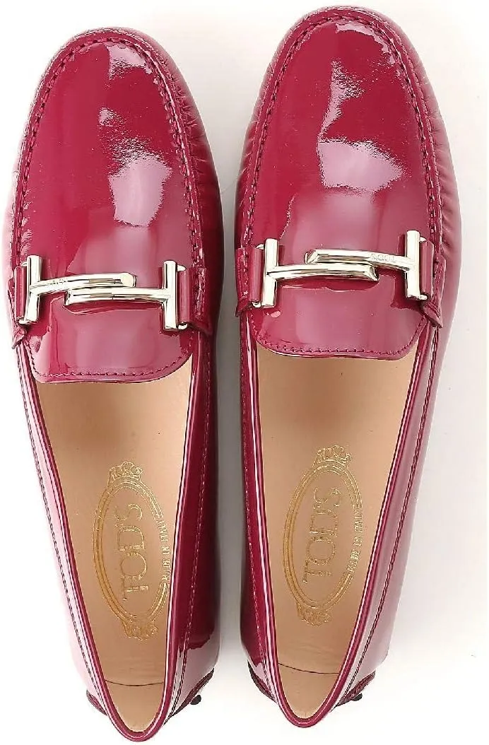 Tod's Women's Patent Leather Moccasins Shoes