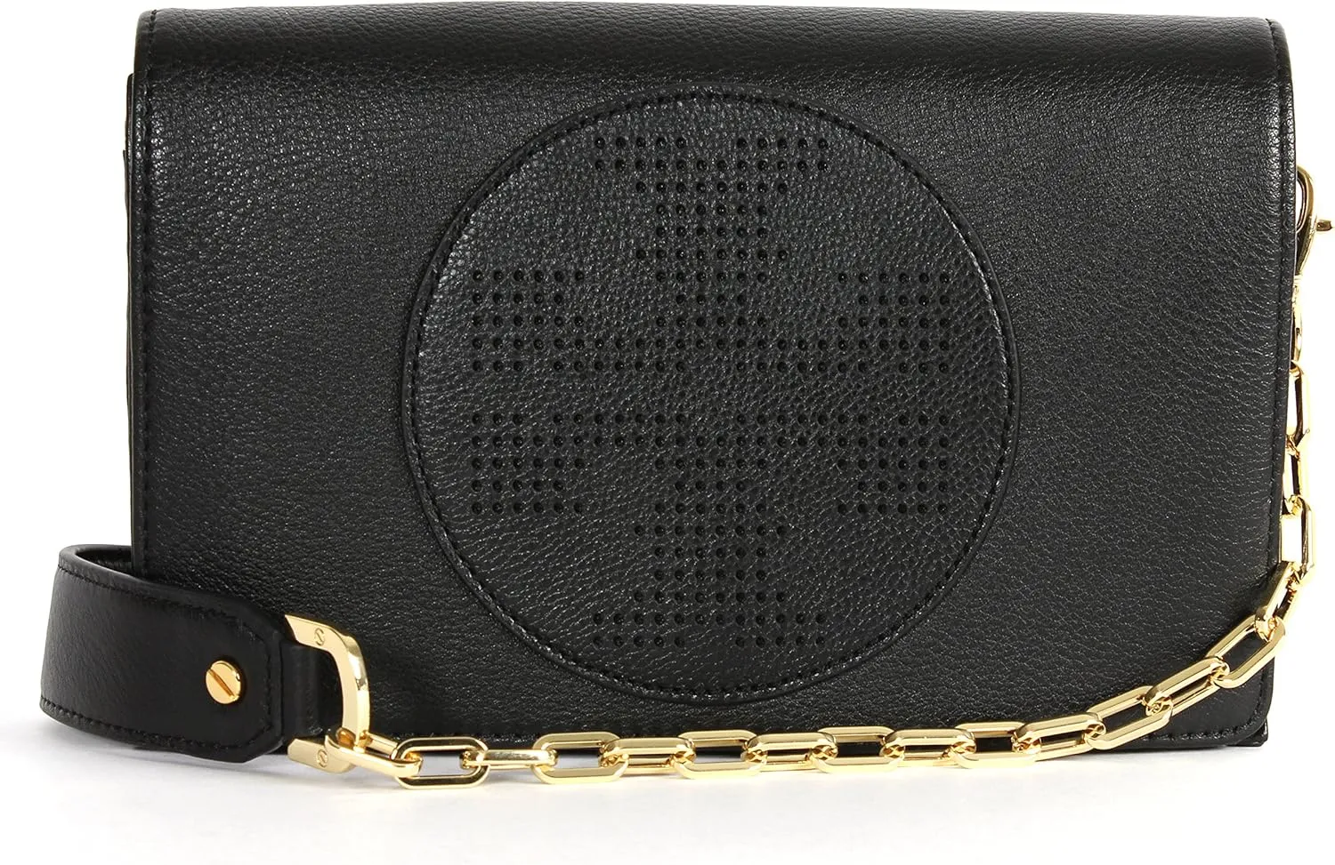 Tory Burch Kipp Cross Body Bag Black leather handbag flap New