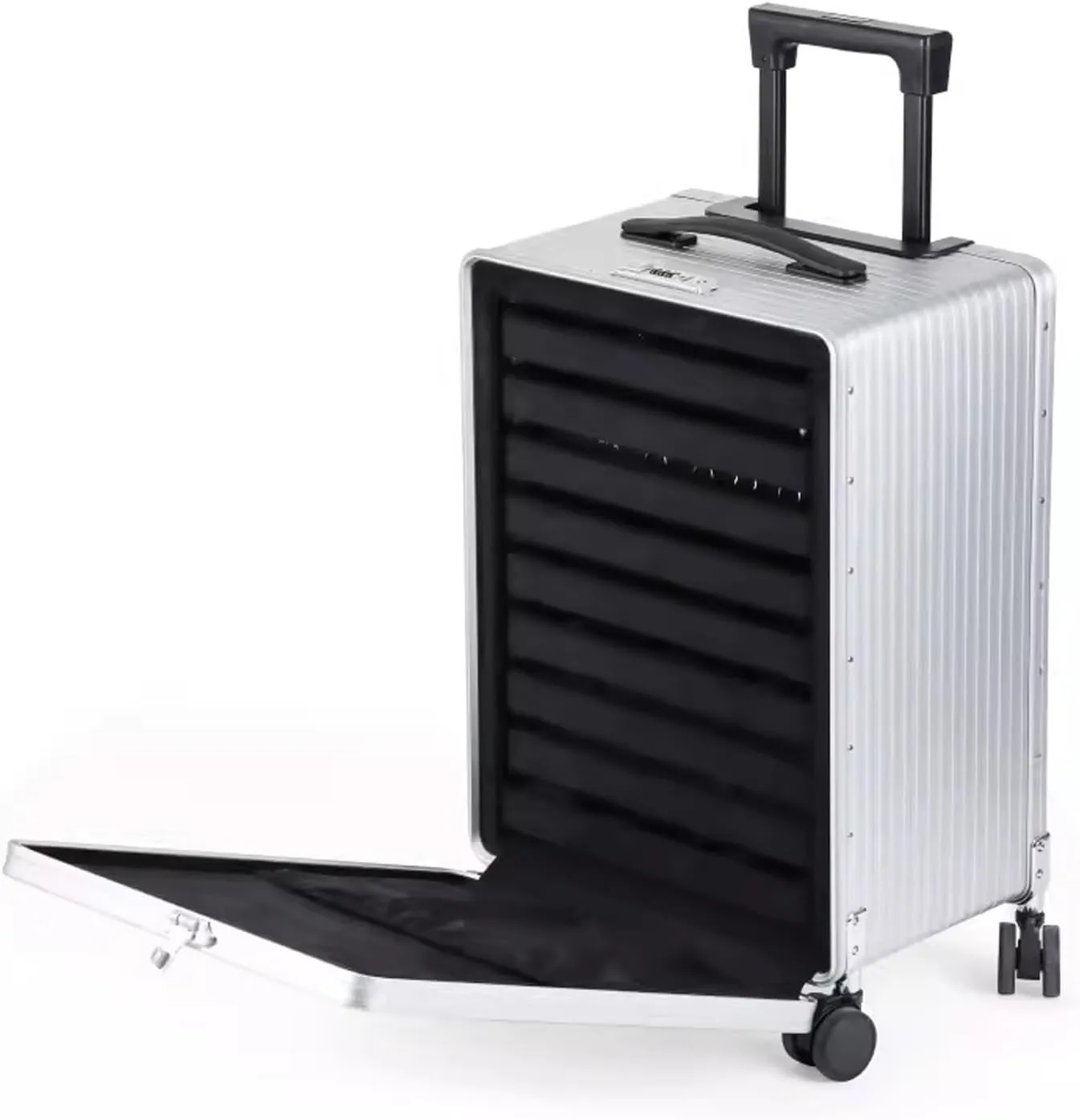 Travel Jewelry Boxes for Women with Code Locks and Wheels 9 Layer Removable Trays, Rolling Jewelry Trolley Case Jewels Sets Display Organizer(Black)