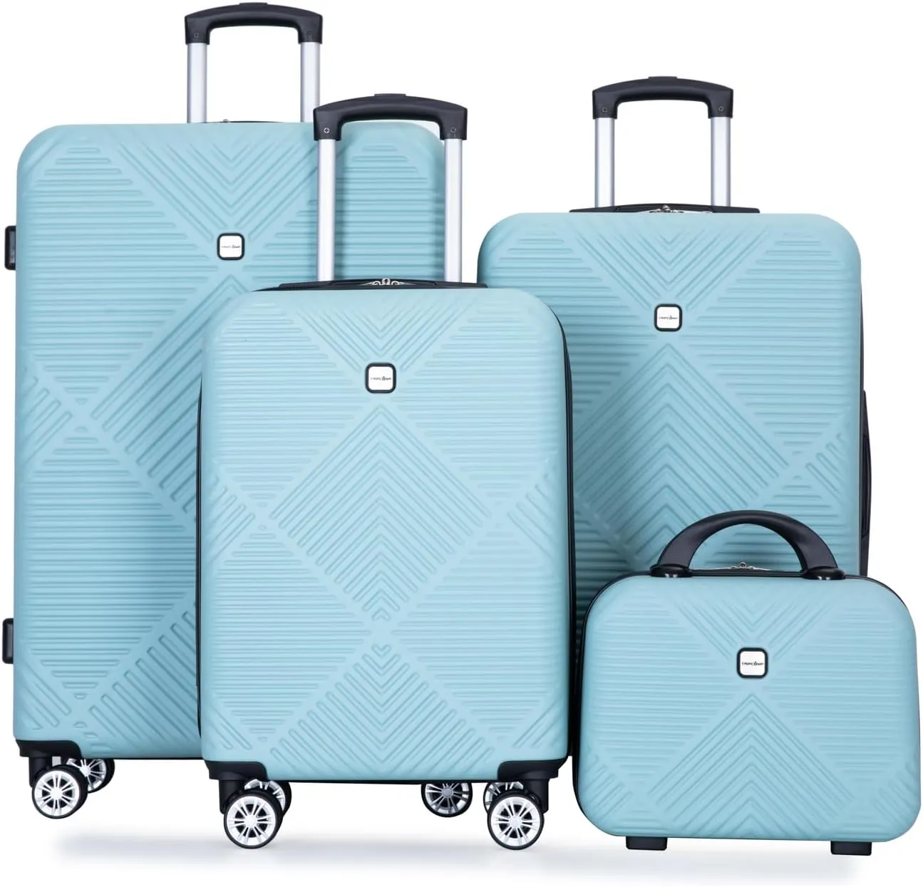 Travelhouse 4 Piece Luggage Sets Travel Suitcase, Large Capacity Lightweight Luggage Sets with TSA Lock & Spinner Wheels, Clearance Carry On Luggage Suitcase Set (LIGHT BLUE, 4 piece(14" 20'24"28"))