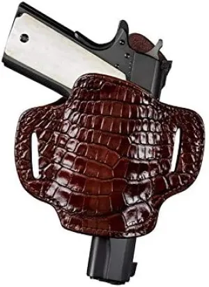 Triple K 777 Lucky Gator OWB Holster Right Hand 1911 Government Leather Brown