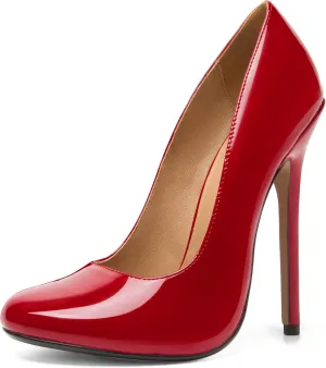 Unisex Men's Women's Round Toe High Heels Stiletto Pumps Dress Party Shoes
