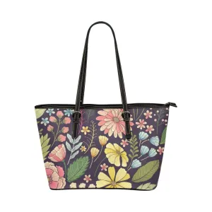 Vintage Botanical | Leather Tote Bag