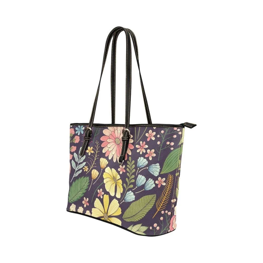 Vintage Botanical | Leather Tote Bag