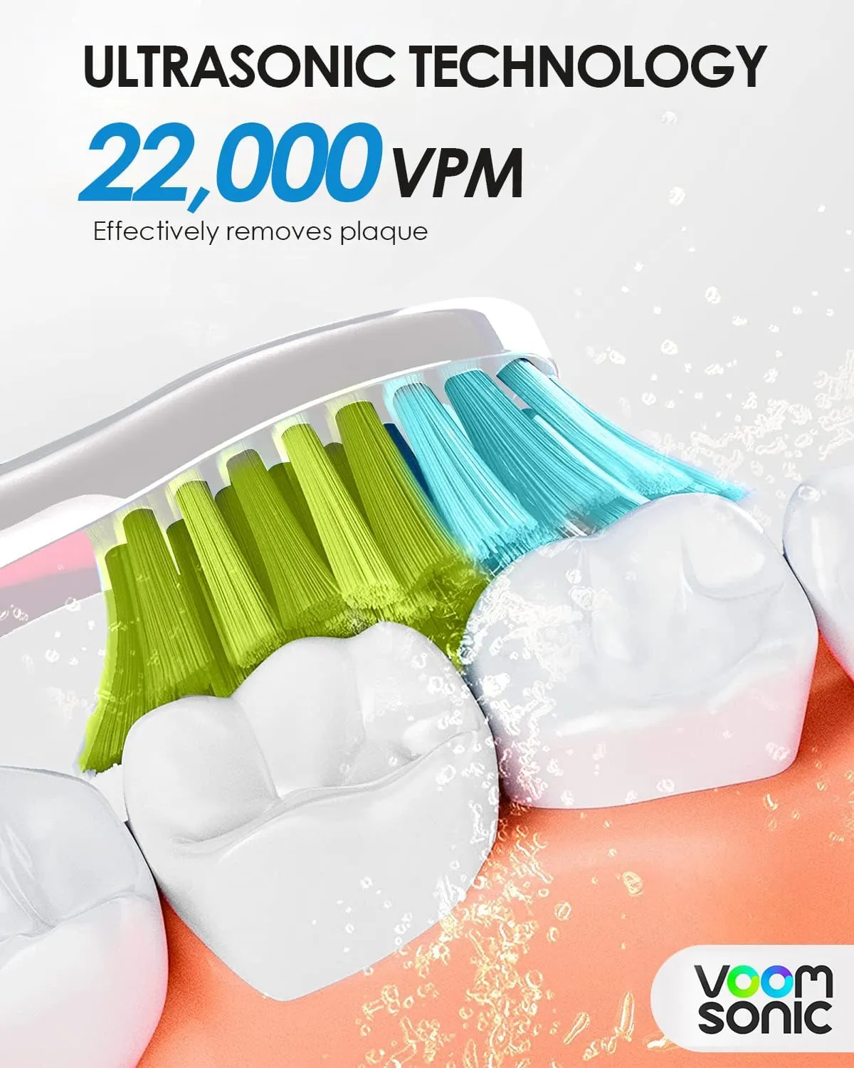 Voom Sonic Go 1 Series Travel Electric Toothbrush Travel Toothbrushes - Battery Operated Toothbrush for Adults & Kids, Dentist Recommended Toothbrush, Portable with 2 Minute Timer (Metallic Red)