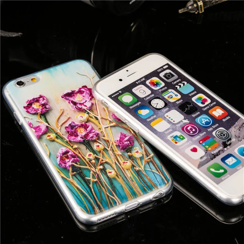 Watercolour Drawing Soft TPU iPhone Protection Cases