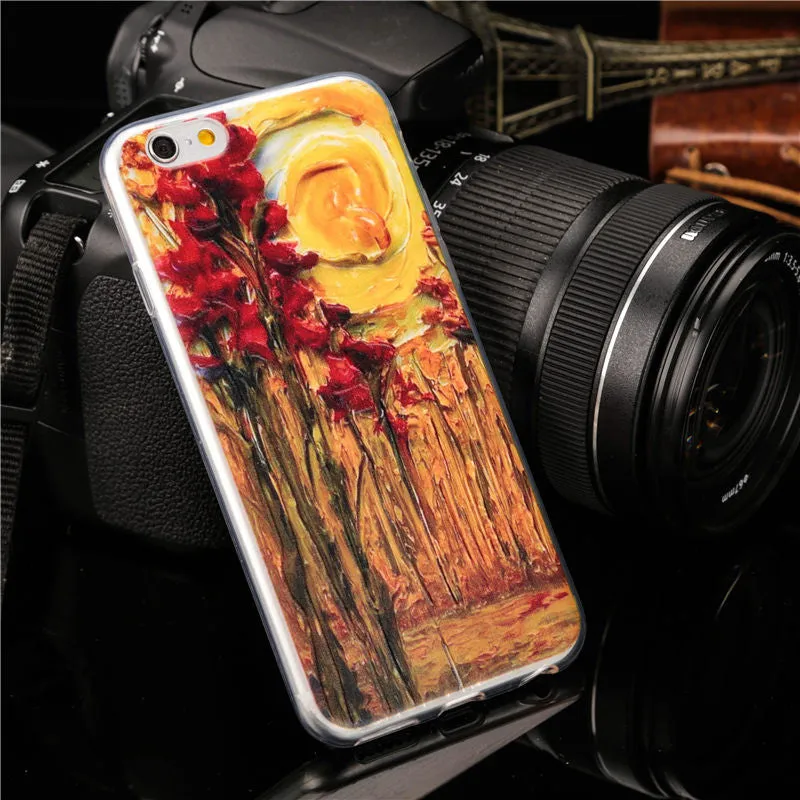 Watercolour Drawing Soft TPU iPhone Protection Cases