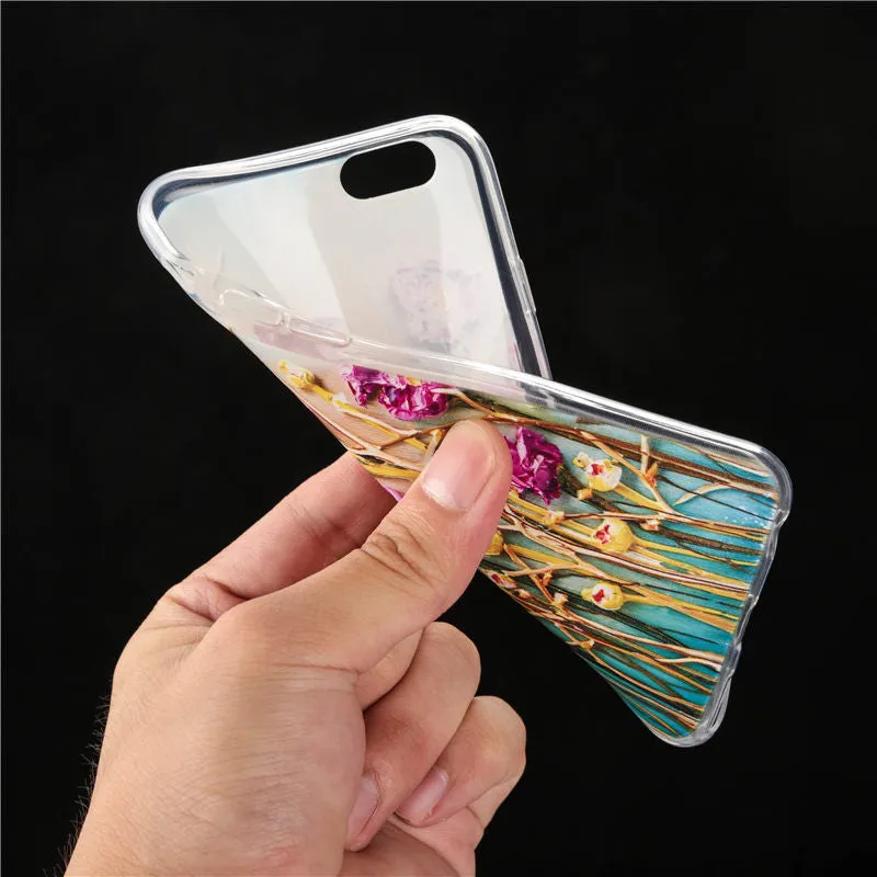 Watercolour Drawing Soft TPU iPhone Protection Cases