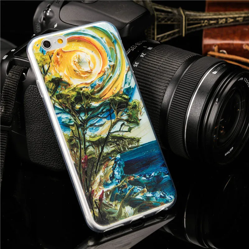 Watercolour Drawing Soft TPU iPhone Protection Cases