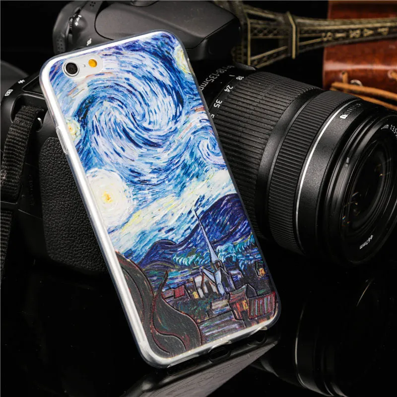 Watercolour Drawing Soft TPU iPhone Protection Cases