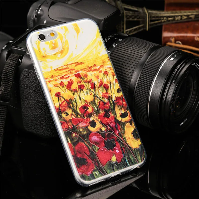 Watercolour Drawing Soft TPU iPhone Protection Cases