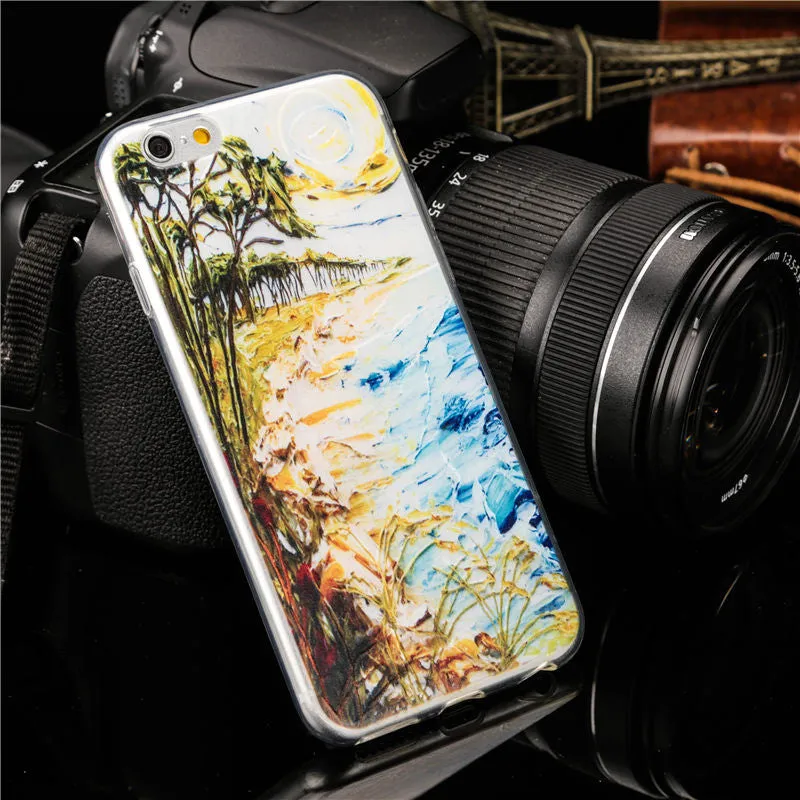 Watercolour Drawing Soft TPU iPhone Protection Cases