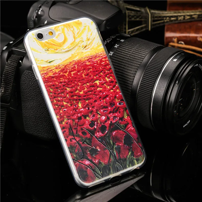 Watercolour Drawing Soft TPU iPhone Protection Cases