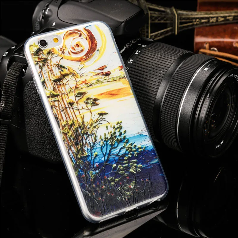 Watercolour Drawing Soft TPU iPhone Protection Cases