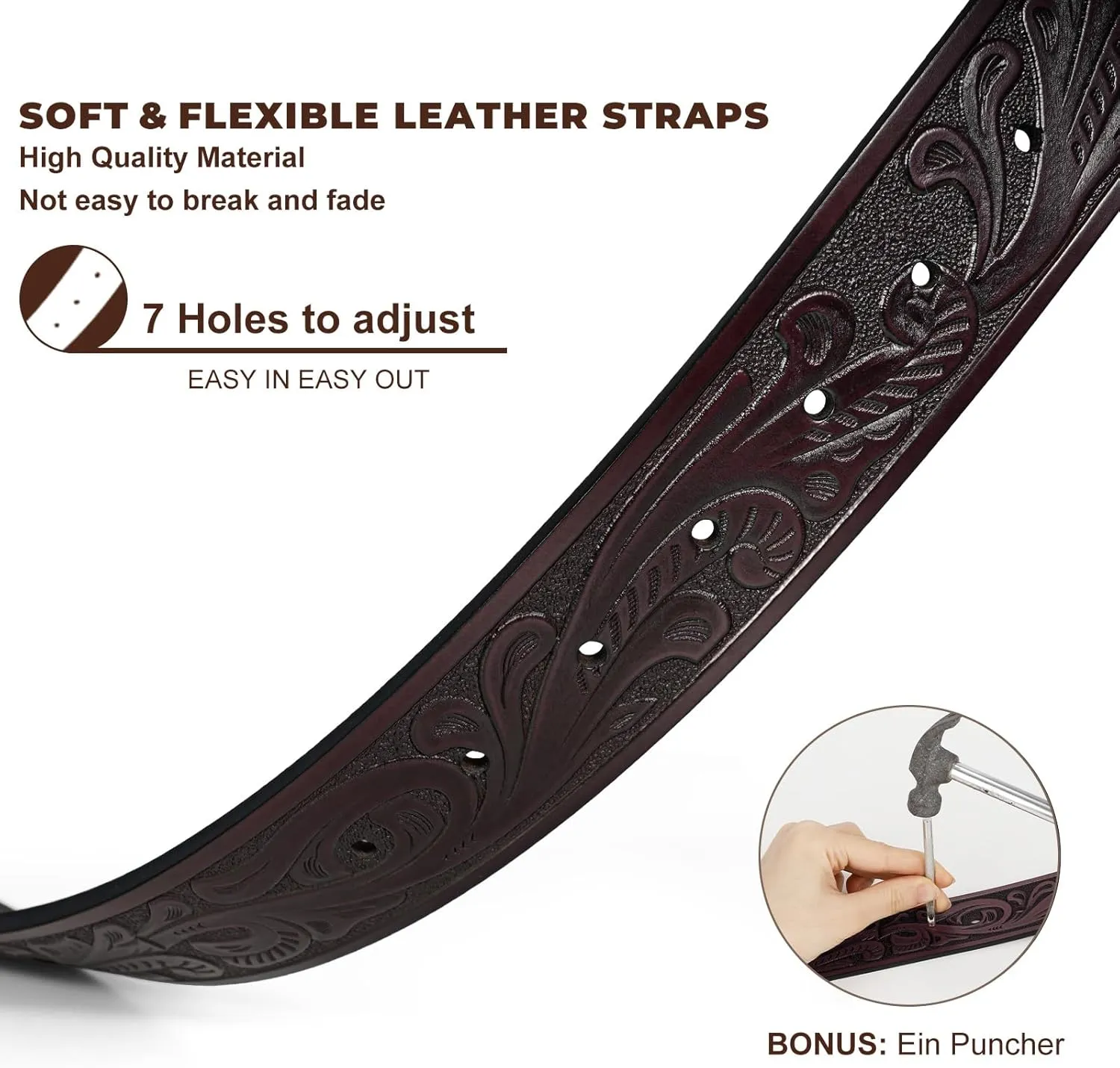 Western Leather Belt for Men Women Cowgirl Cowboy Western Longhorn Bull Buckle Belt for Jeans Christmas Gifts Belts