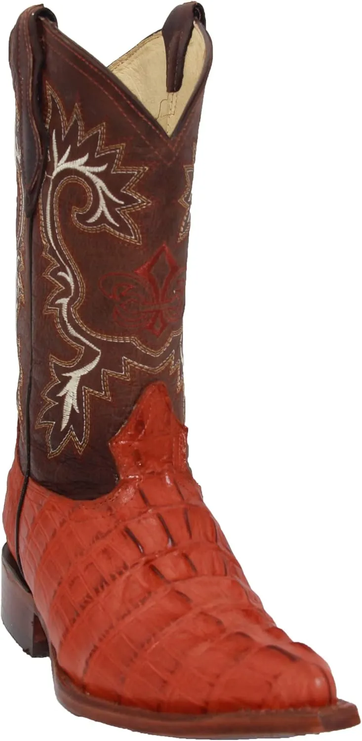 Western Shops Luxury Mens Leather Crocodile Alligator Print Snip Toe Western Cowboy Boots
