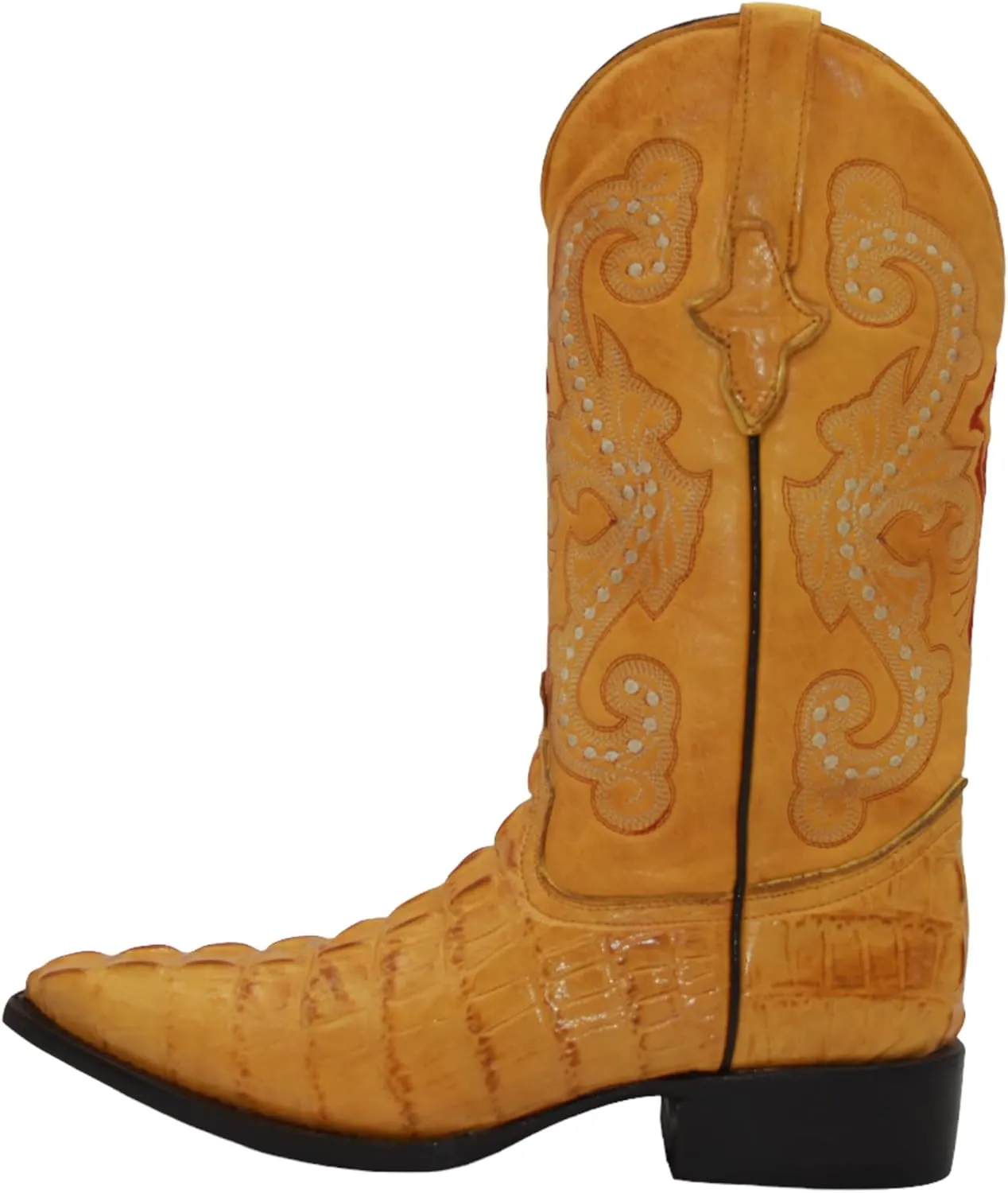 Western Shops Mens Crocodile Alligator Print Leather Cowboy Western Boots Snip Toe